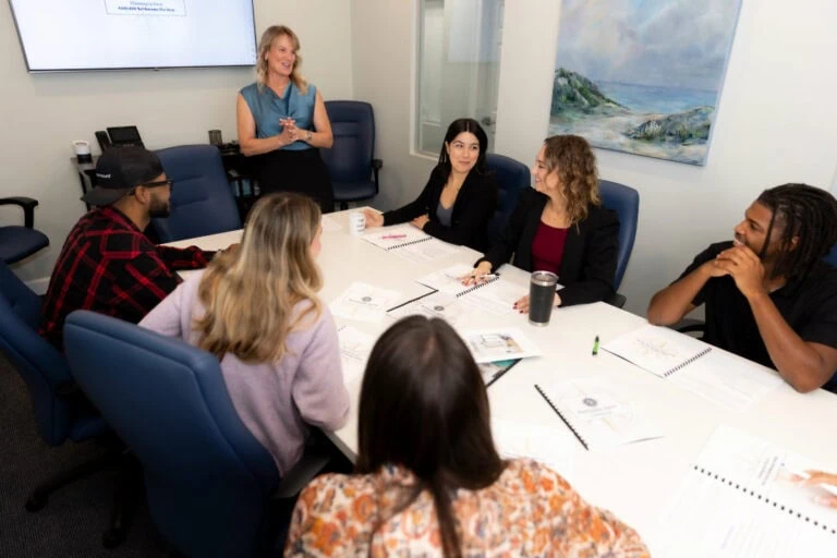 Sara and students enjoying the real estate success academy class.
